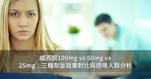 威而鋼100mg vs 50mg vs 25mg：三種劑量效果對比與適用人群分析